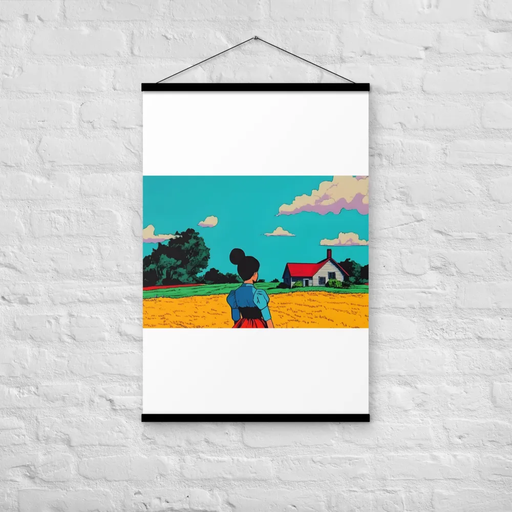 Whispers of a Sunlit Meadow | Poster With Black Wood Hanger | 24″×36″