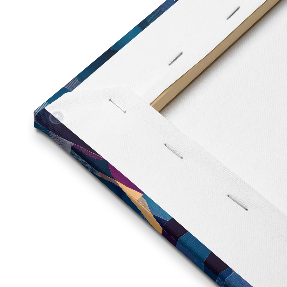 Tranquil Geometry: A Journey Through Color | Thin Canvas | 12″×16″