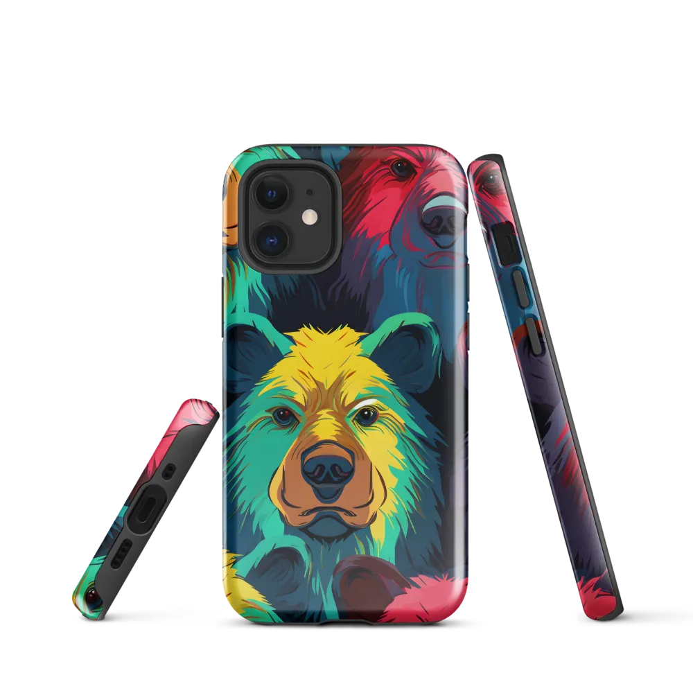 The Colorful Essence of Bears | Phone Case |  12 mini | Tough Case | Glossy