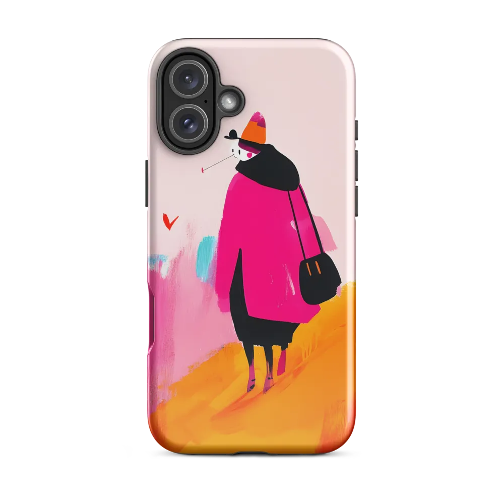 Wanderer in Pink | Phone Case |  16 Plus | Tough Case | Glossy