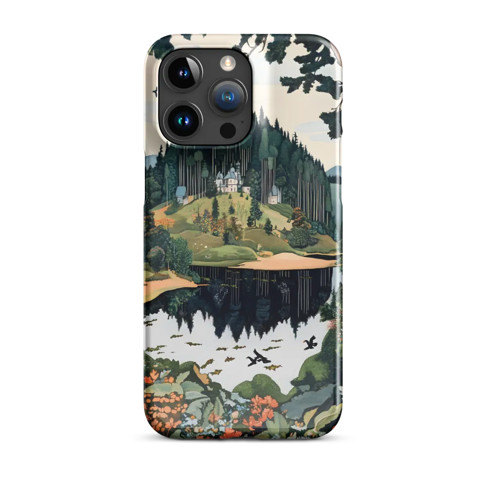 Tranquil Reflections: A Serene Landscape | Phone Case |  15 Pro Max | Snap Case | Glossy