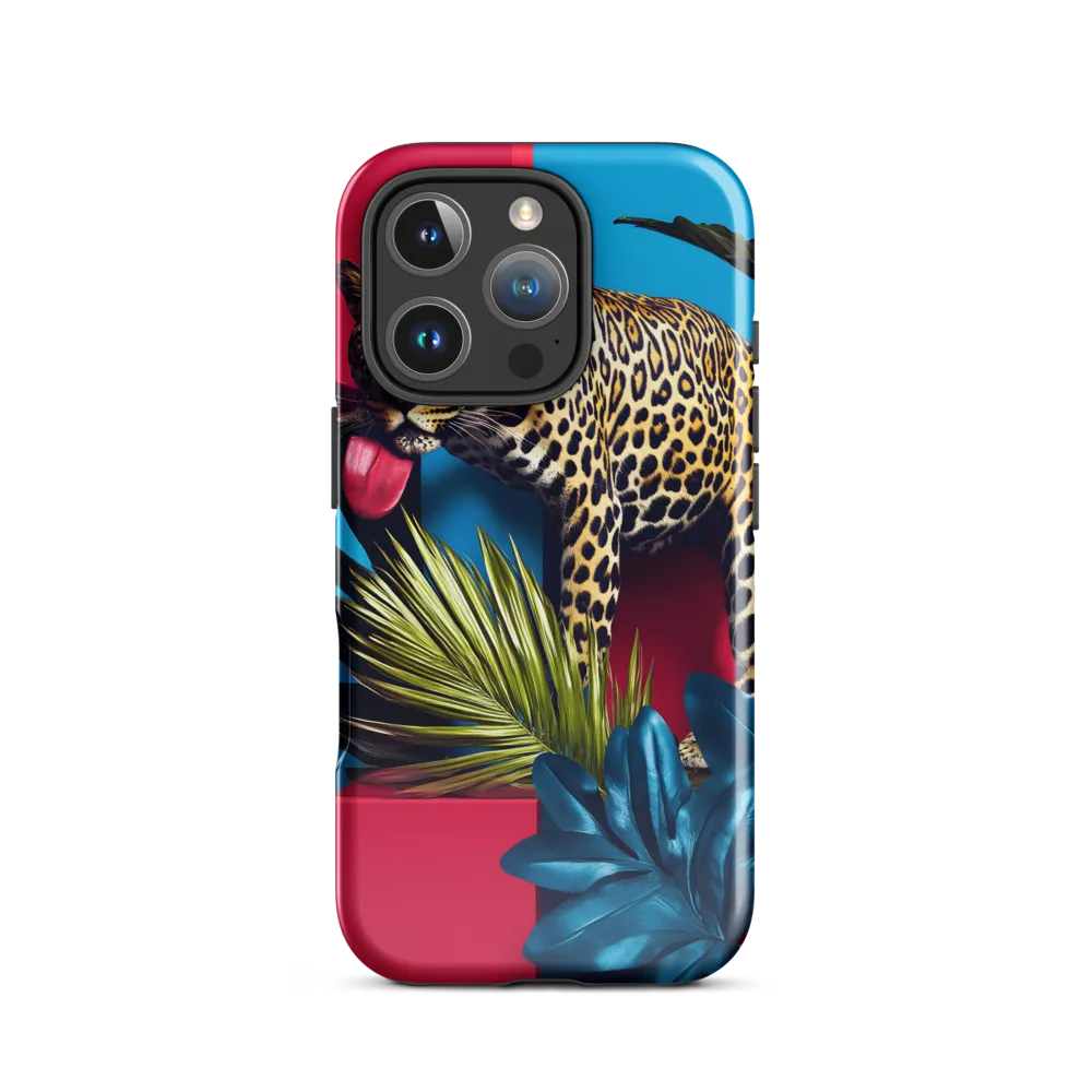 Playful Leopard in Vibrant Paradise