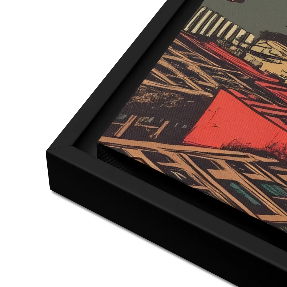 Urban Symphony | Canvas with Black Frame | 18″×24″