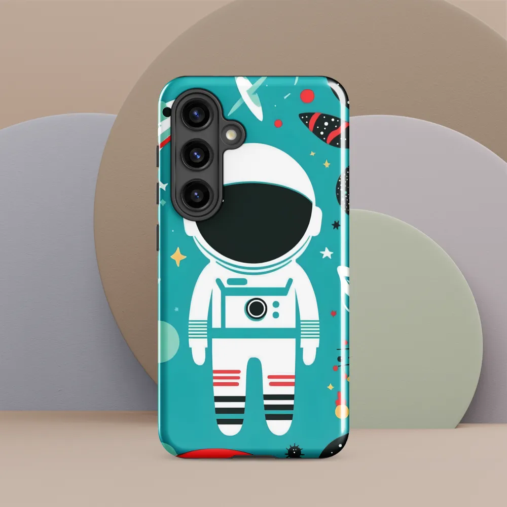 Whimsical Astronaut in Cosmic Wonderland