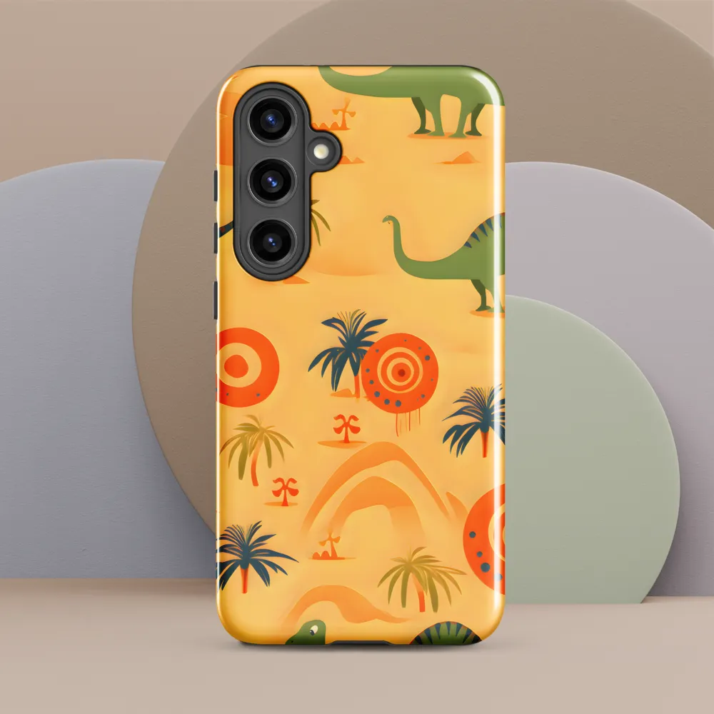 Dinosauria Delight: A Colorful Prehistoric Adventure | Phone Case