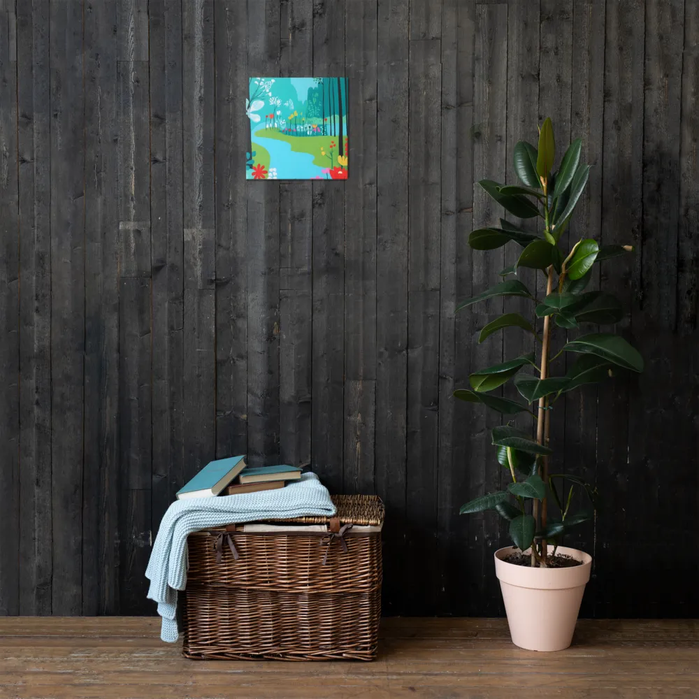 Whispers of Spring: A Colorful Retreat | Thin Canvas | 12″×12″