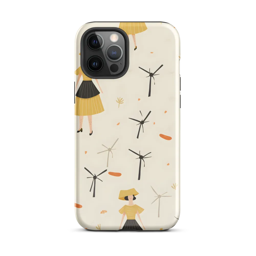 Whimsical Patterns of Nature and Femininity | Phone Case |  12 Pro Max | Tough Case | Glossy