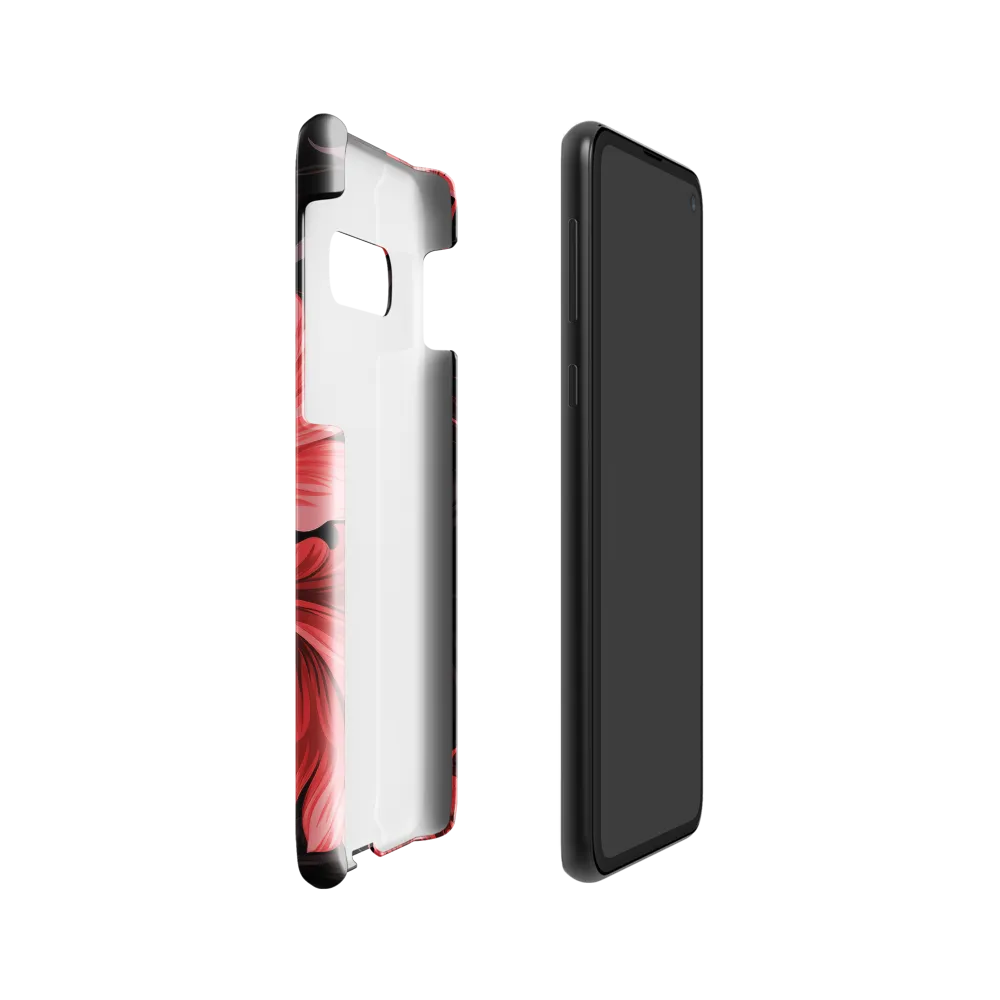 Tropical Elegance in Red | Phone Case |  S10e | Snap Case | Glossy