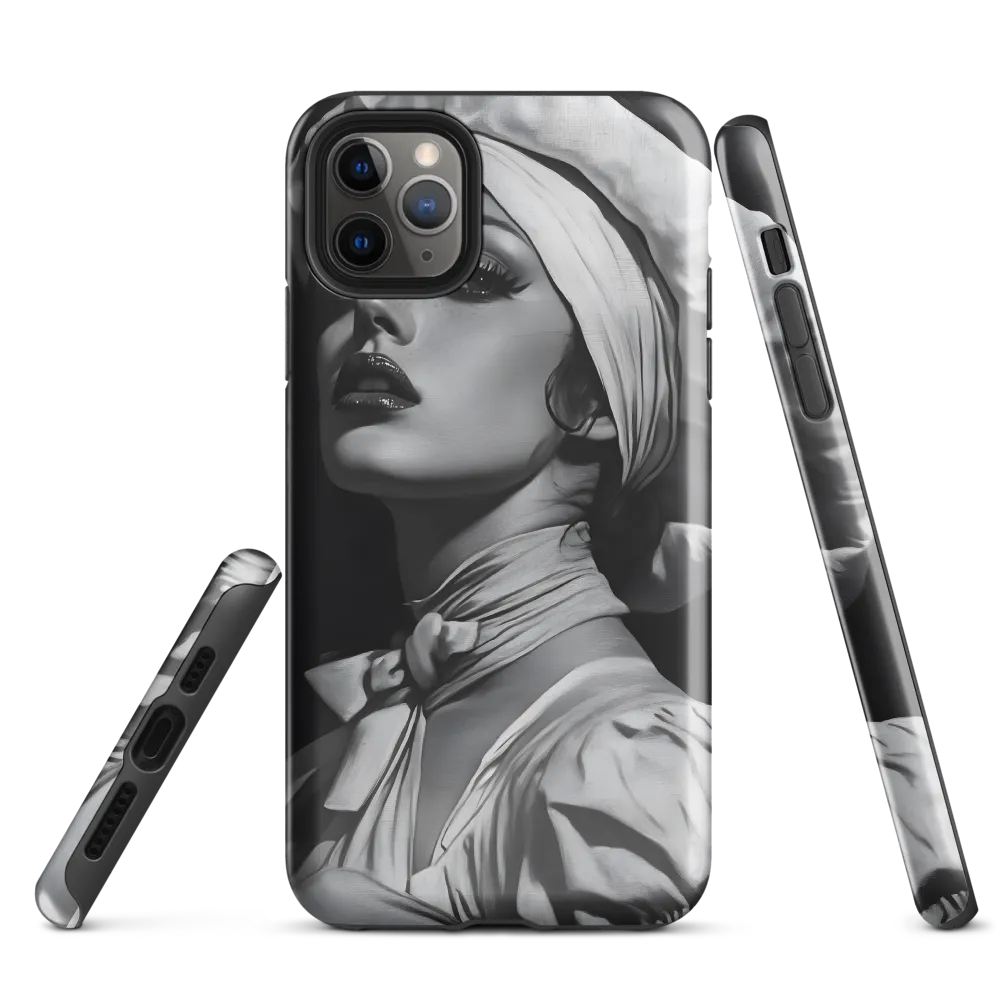 Timeless Elegance: A Charcoal Portrait of Grace | Phone Case |  11 Pro Max | Tough Case | Glossy