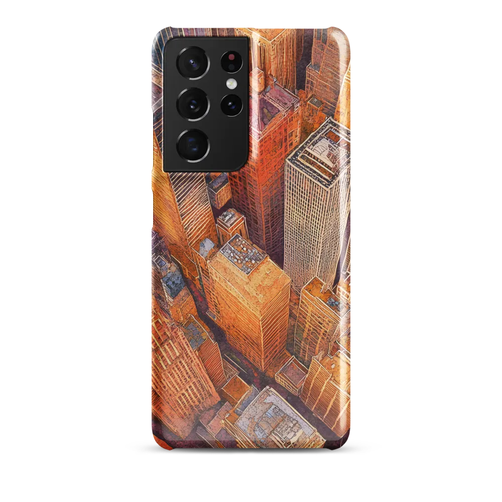 Urban Symphony in Orange and Purple