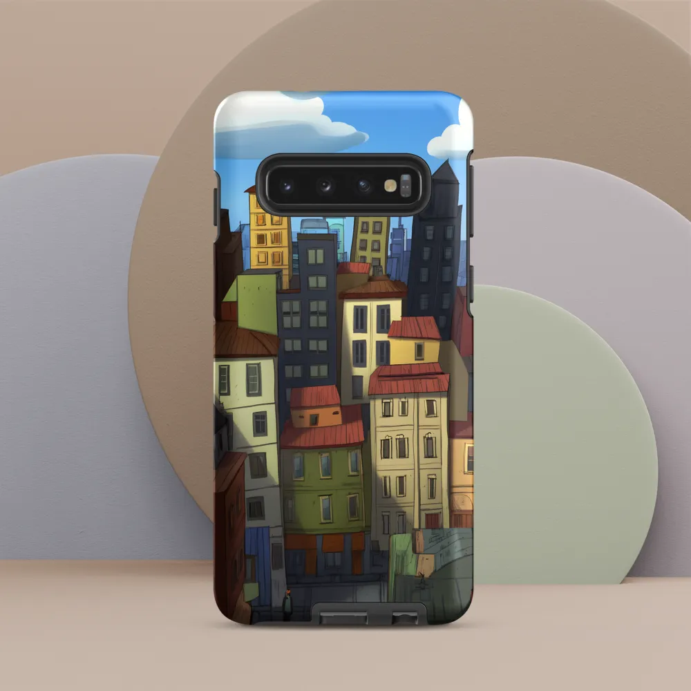 Urban Symphony: A Colorful Cityscape | Phone Case |  S10 | Tough Case | Matte