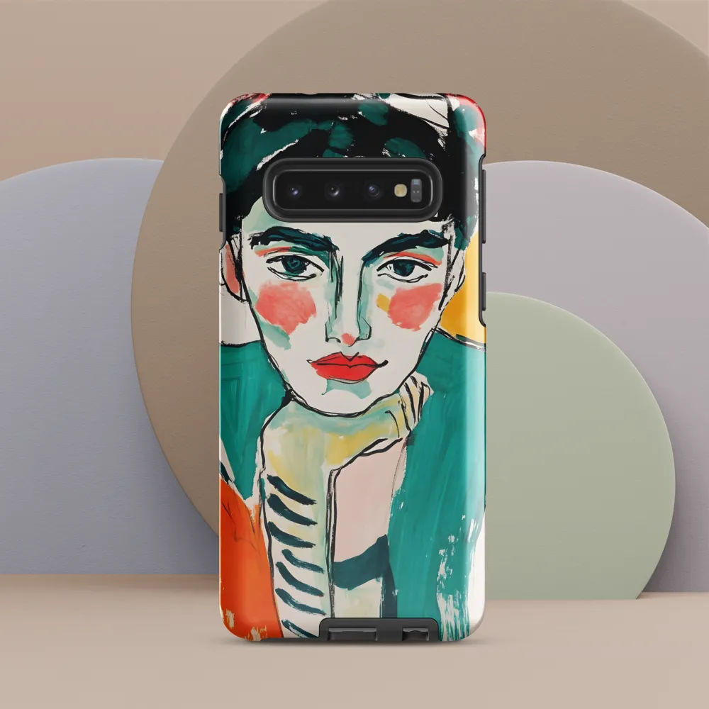 Contemplative Portrait in Bold Hues