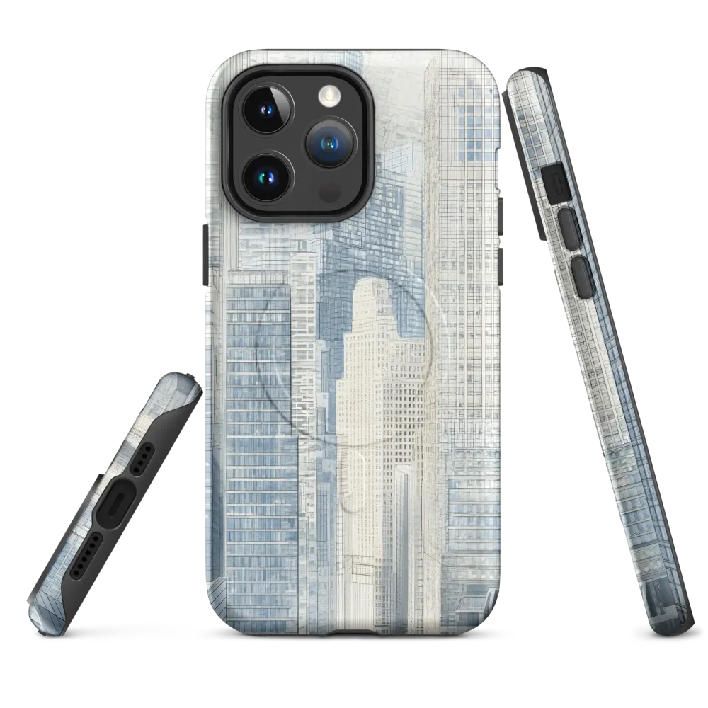 Urban Serenity: A Modern Cityscape | Phone Case |  14 Pro Max | MagSafe® Tough Case | Matte
