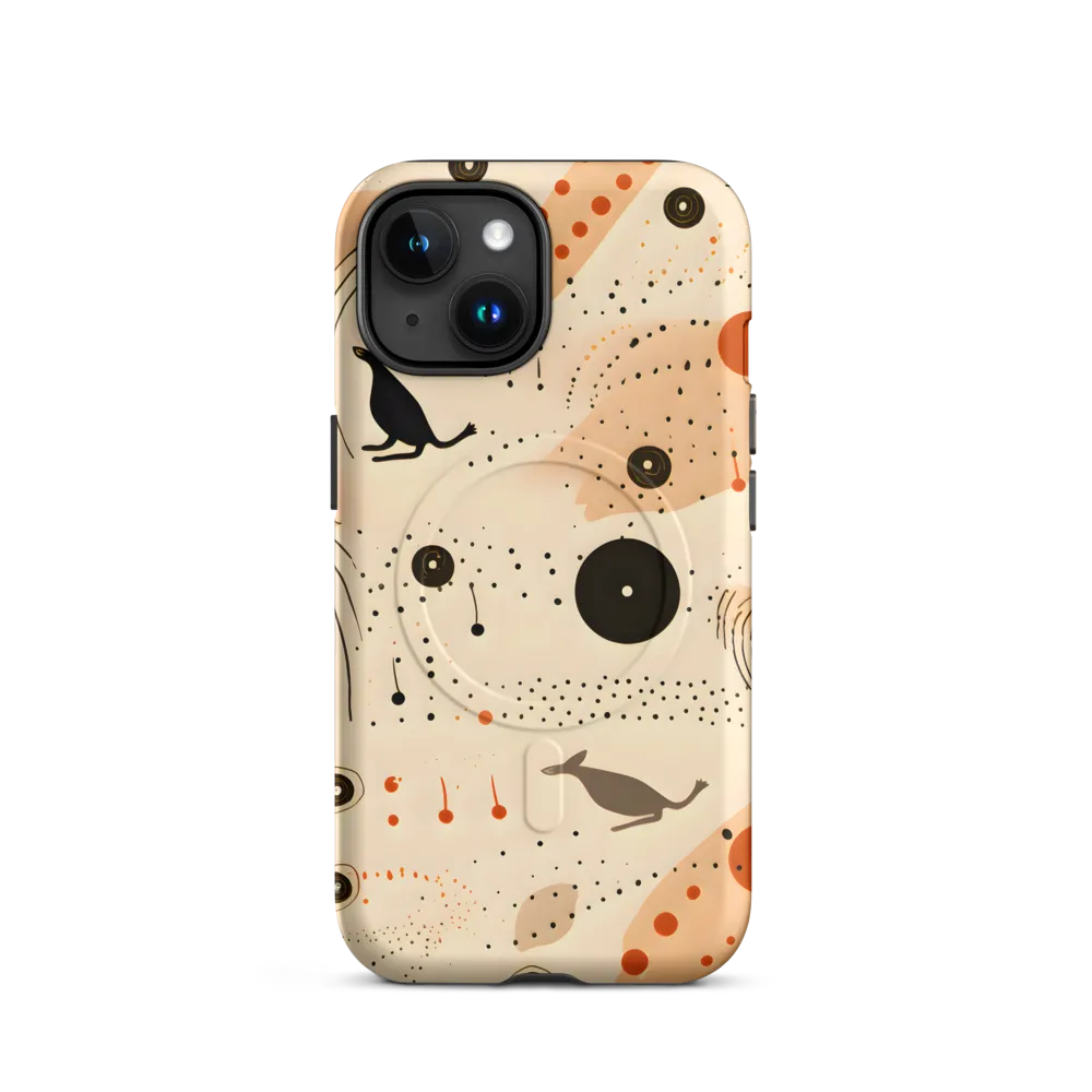 Playful Patterns in Earth Tones | Phone Case |  15 | MagSafe® Tough Case | Matte