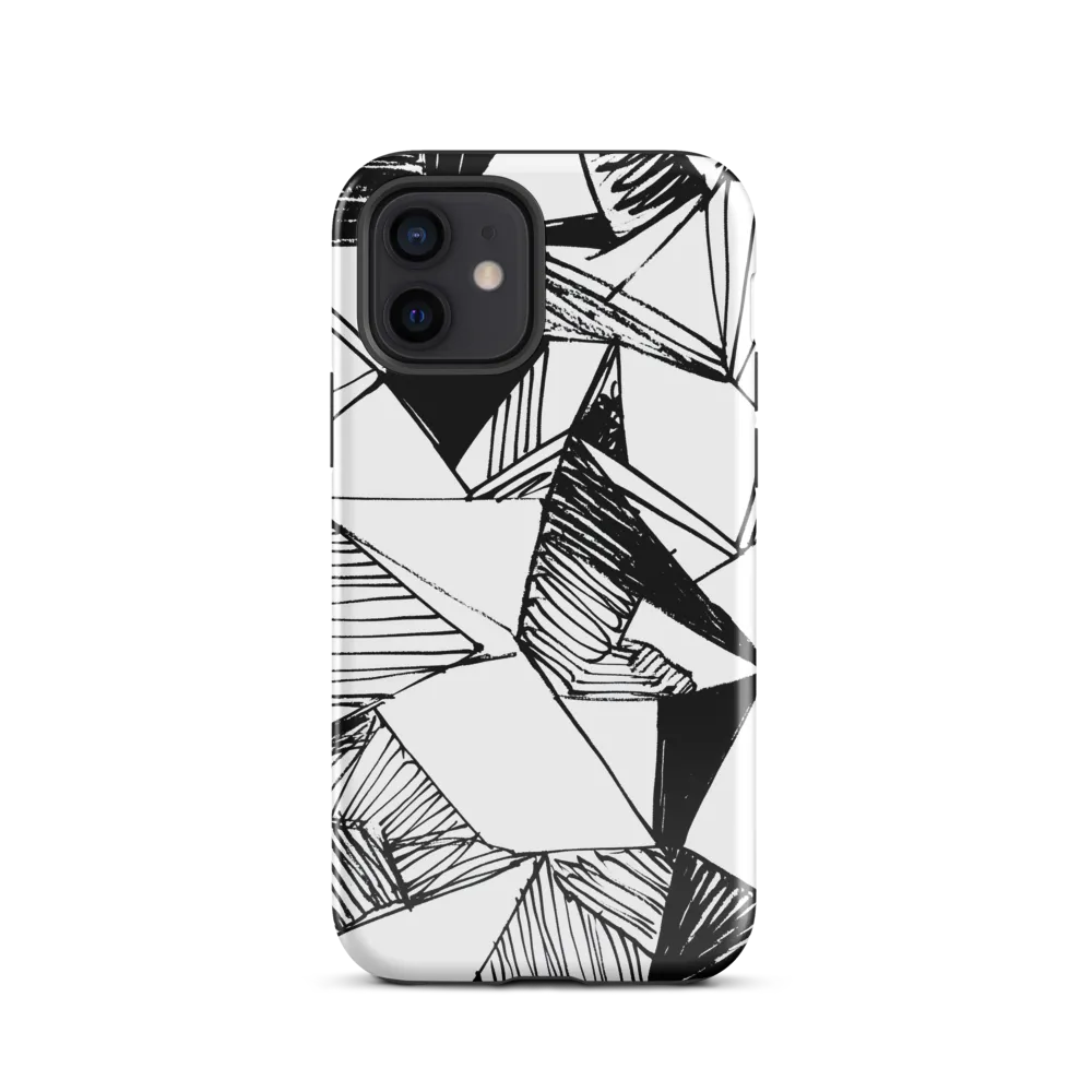 Dynamic Geometry in Ink | Phone Case |  12 | Tough Case | Glossy