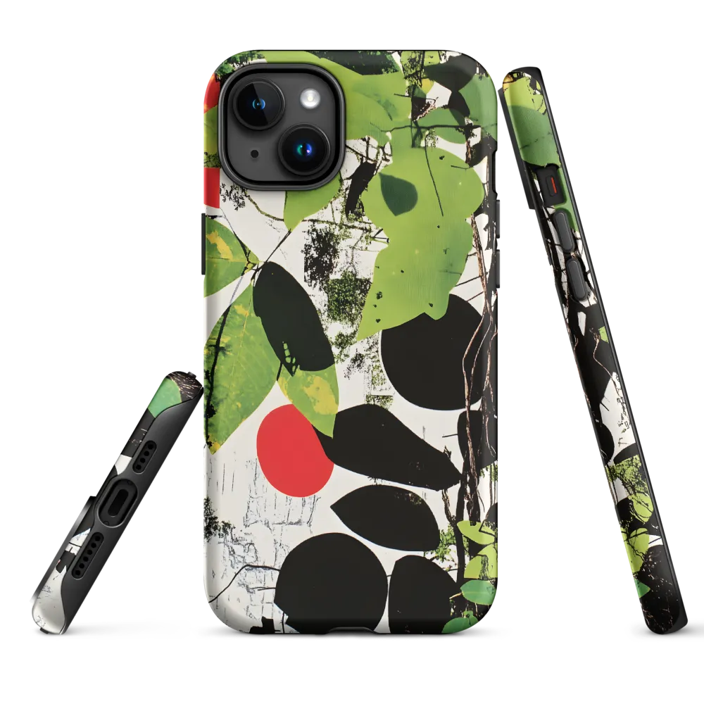 Nature's Geometry: A Contemporary Collage | Phone Case |  15 Plus | Tough Case | Matte