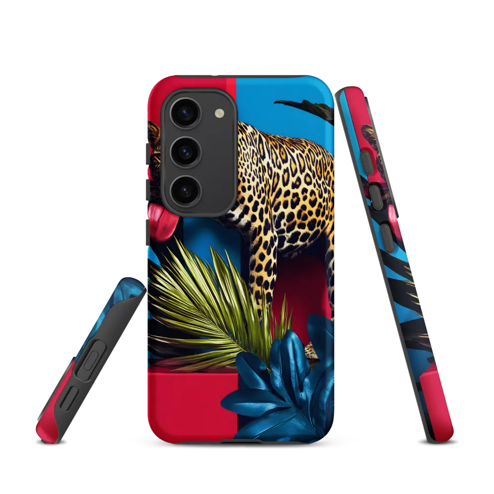 Playful Leopard in Vibrant Paradise