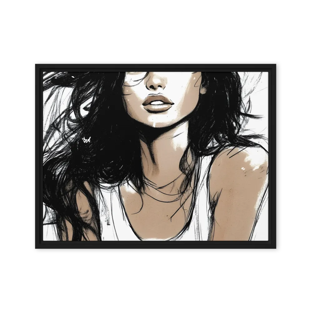 Whispers of Elegance | Canvas with Black Frame | 18″×24″