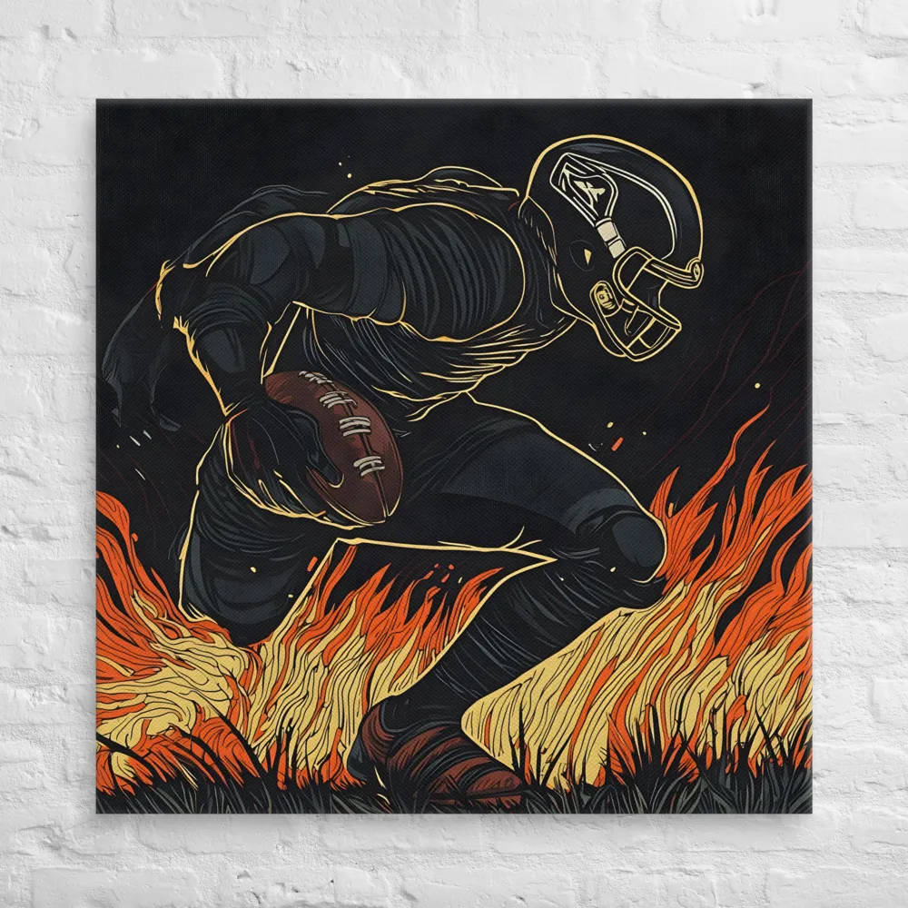 A Blaze of Glory: The Game in Motion | Canvas | 37″×37″