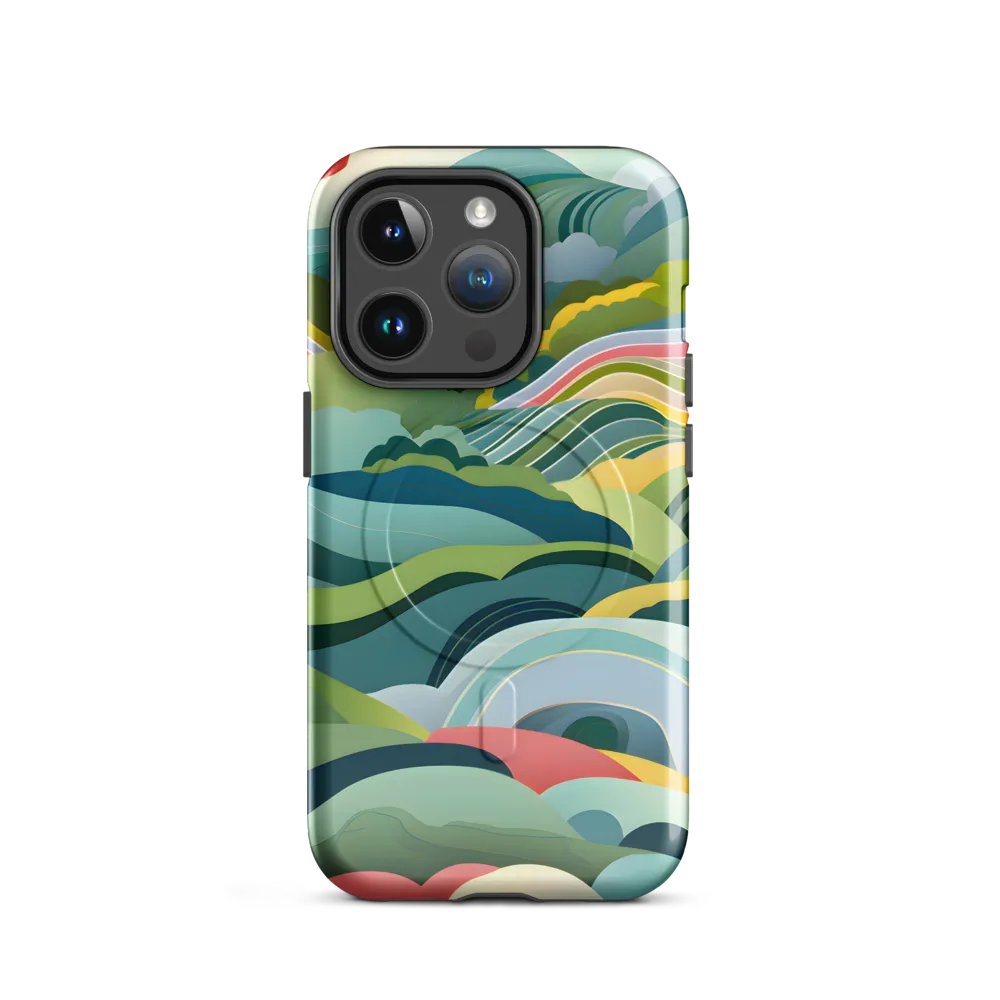 Waves of Serenity | Phone Case |  14 Pro | MagSafe® Tough Case | Glossy