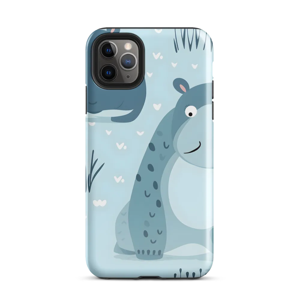 Whimsical Hippo Delight | Phone Case |  11 Pro Max | Tough Case | Glossy