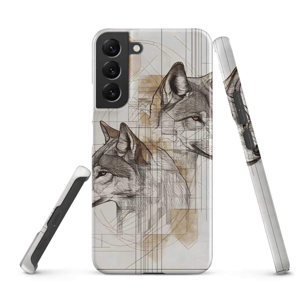 Geometric Harmony: The Essence of Wolves | Phone Case |  S22 Plus | Snap Case | Matte