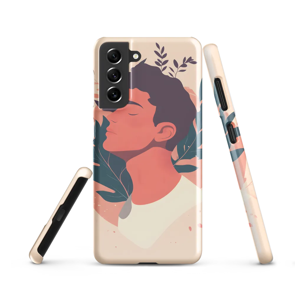 Profile in Coral and Teal