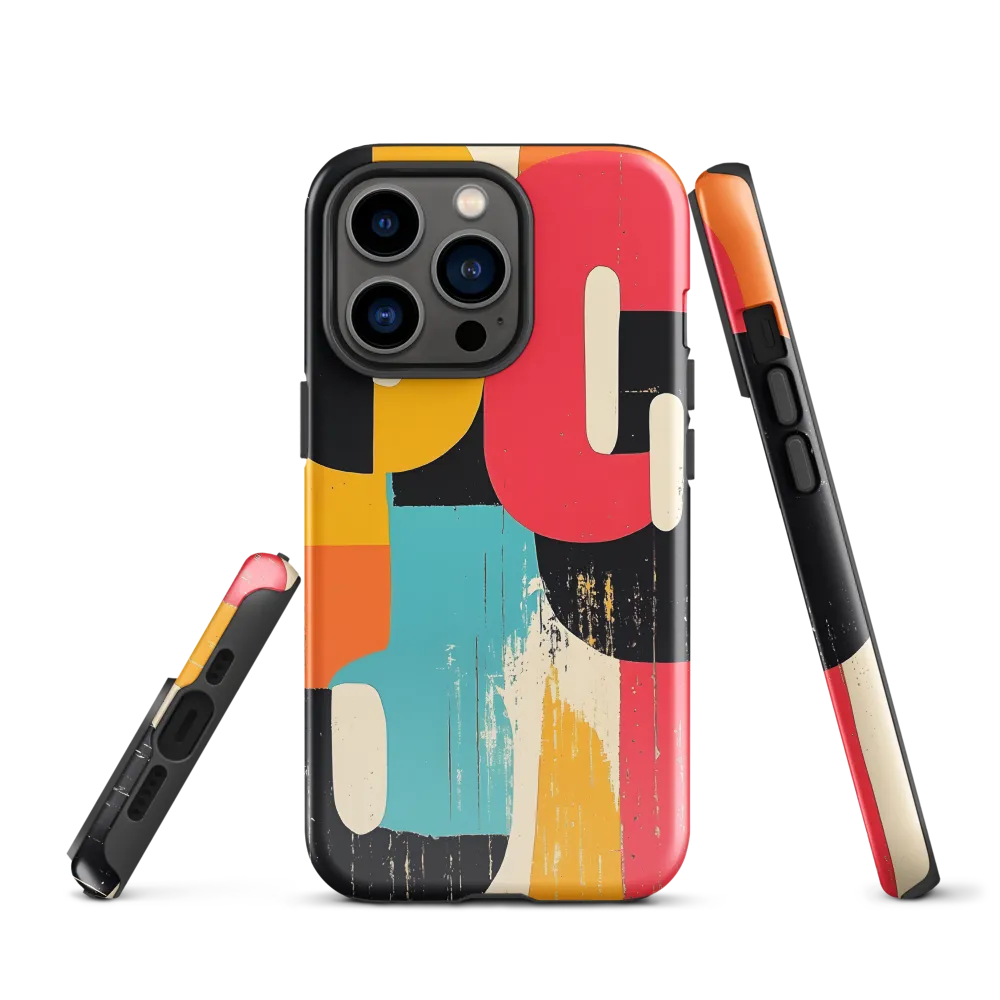 Colorful Curves: Numbers in Harmony | Phone Case |  13 Pro | Tough Case | Glossy