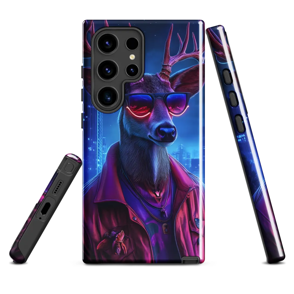 Urban Serenade: The Cool Deer | Phone Case |  S24 Ultra | Tough Case | Glossy