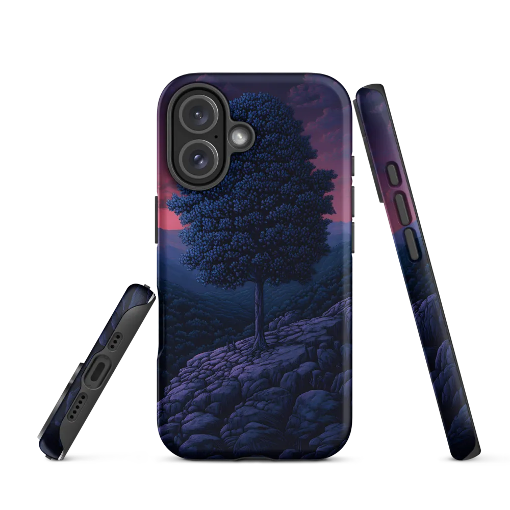 Solitary Sentinel: A Tree at Dusk | Phone Case