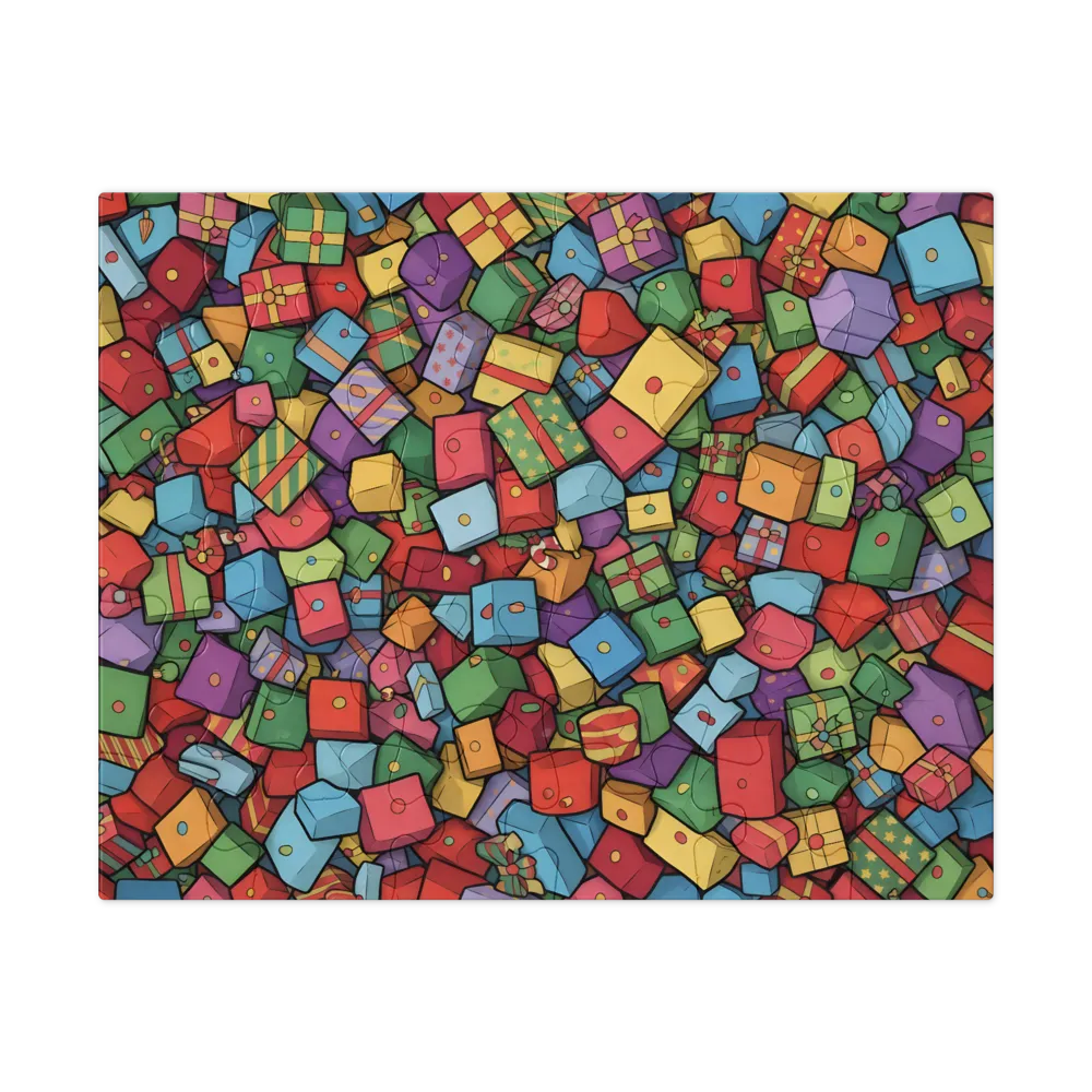 Pile of Presents 
 Jigsaw Puzzle in Tin Box