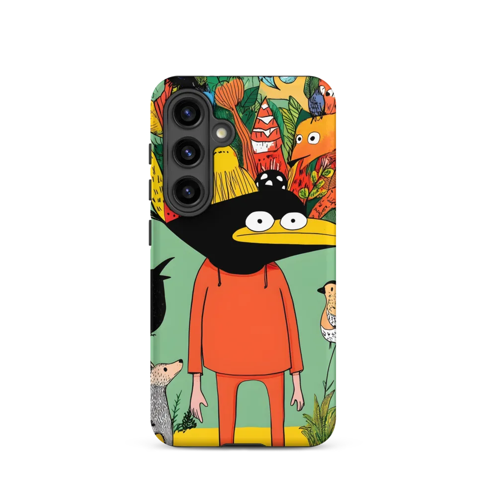 Whimsical Encounter in a Colorful Jungle