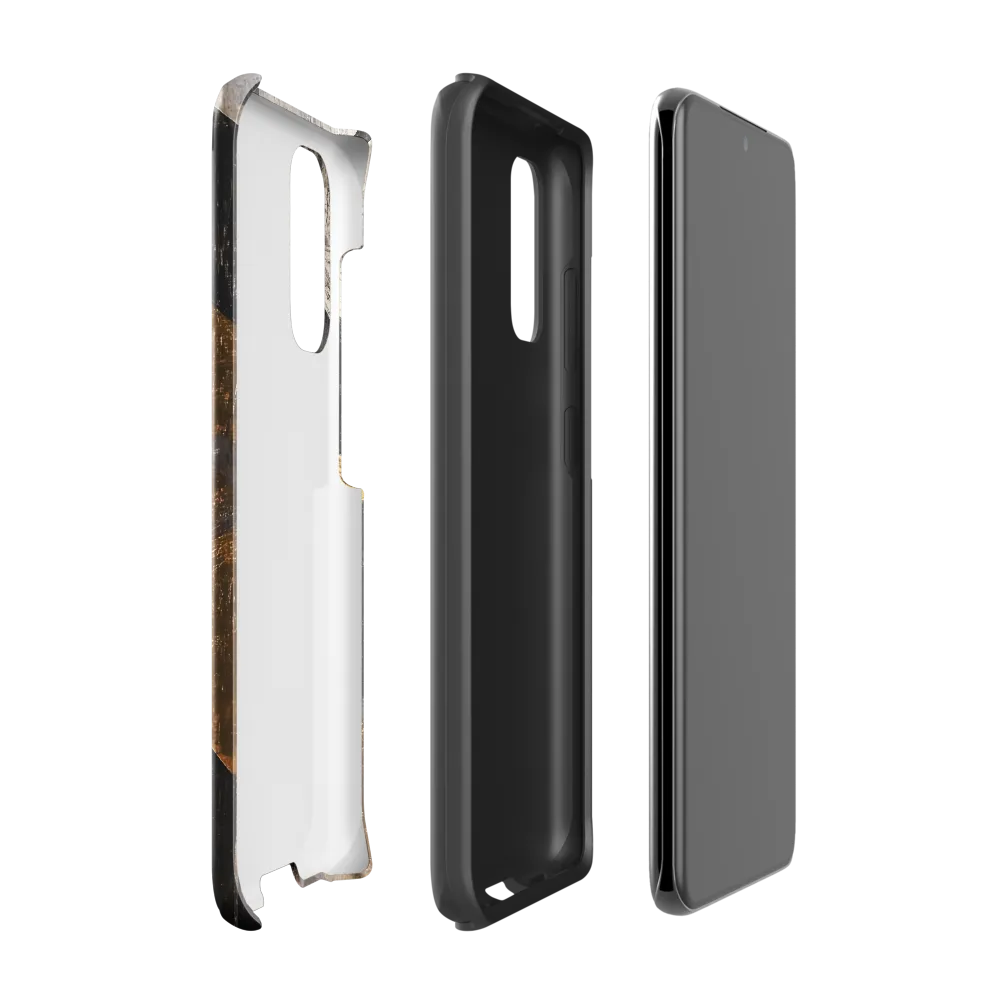 Geometric Harmony in Gold and Black | Phone Case |  S20 | Tough Case | Glossy