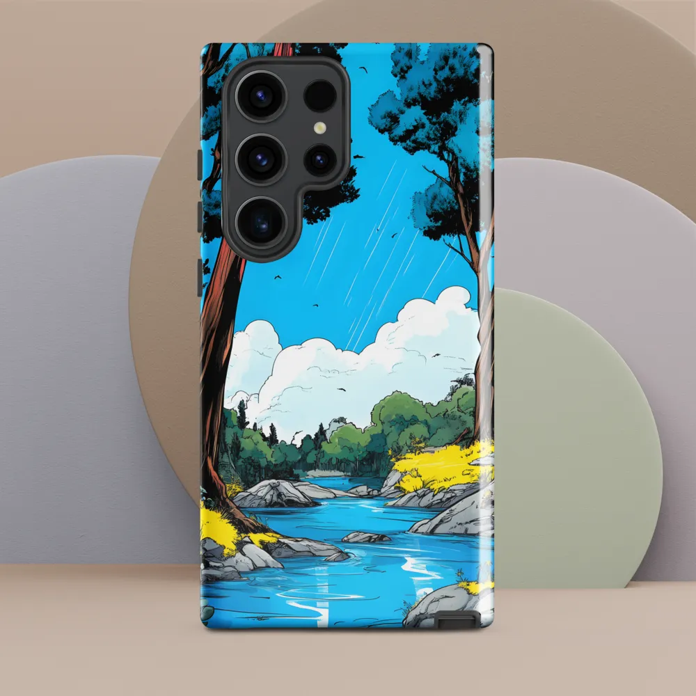 Tranquil River in a Comic Landscape