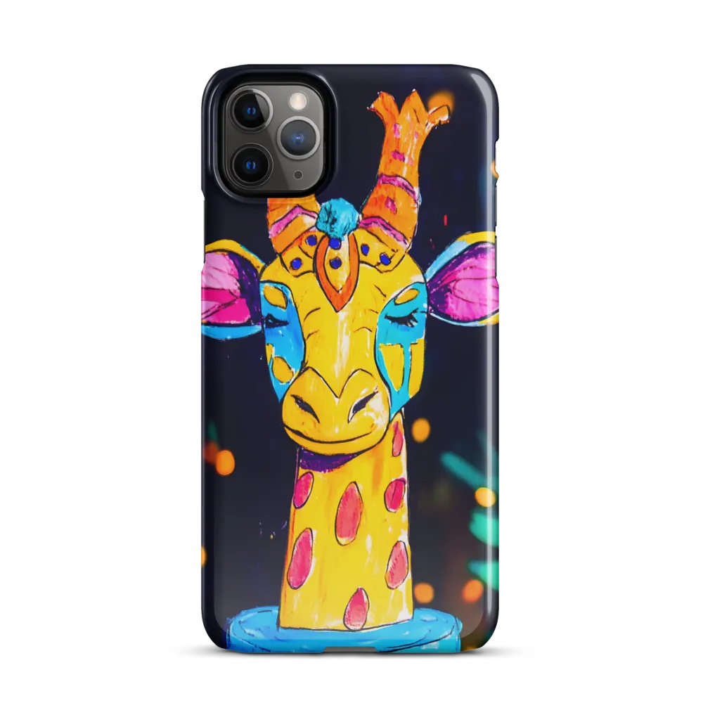 Whimsical Giraffe in Vibrant Colors | Phone Case |  11 Pro Max | Snap Case | Glossy