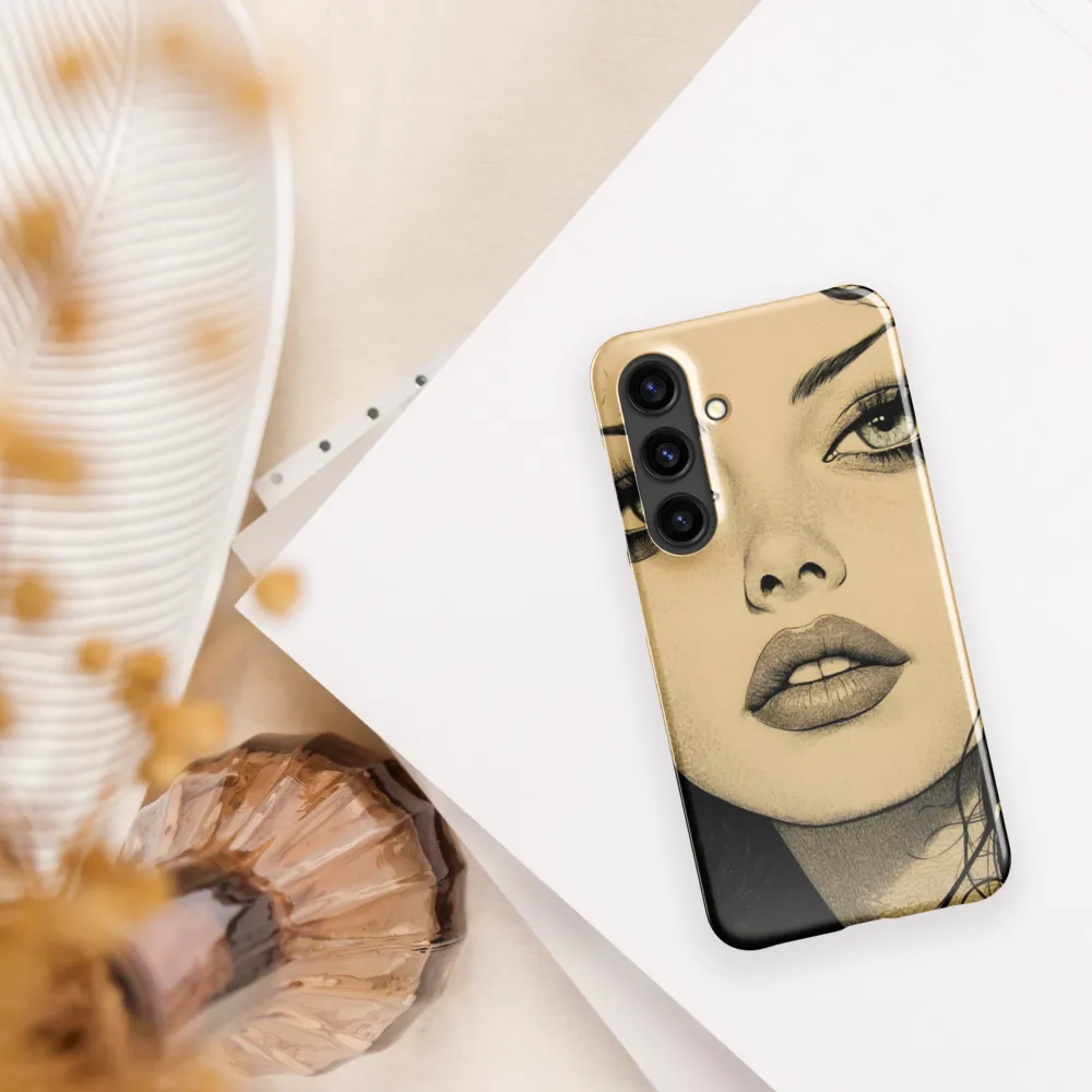 Enigmatic Gaze | Phone Case |  S24 | Snap Case | Glossy
