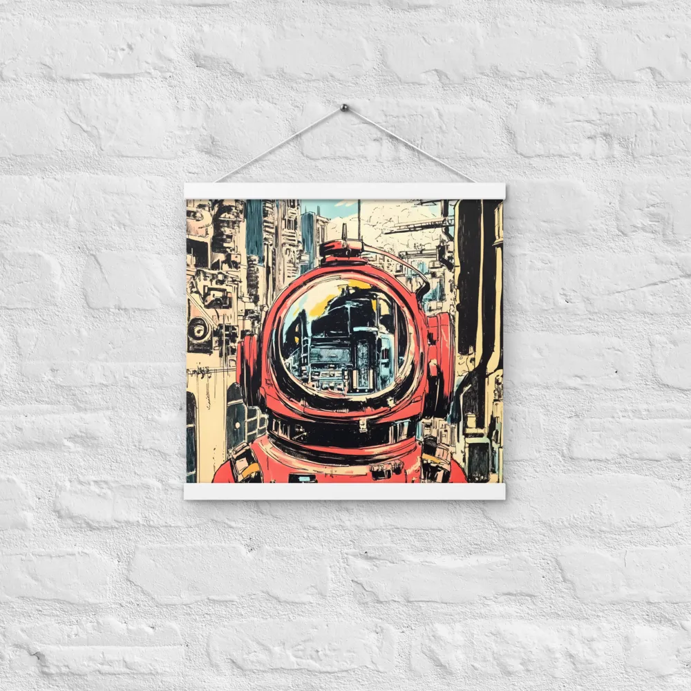 Reflections of Tomorrow | Poster With White Wood Hanger | 16″×16″