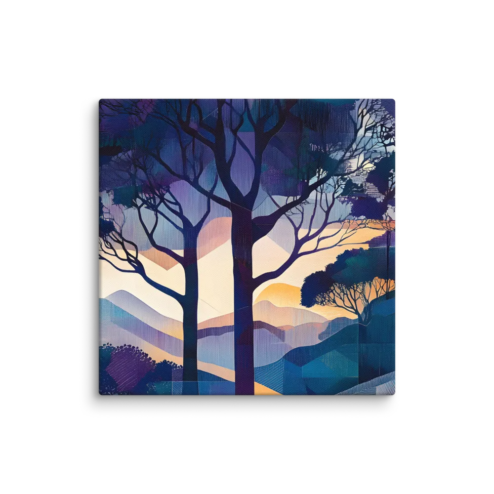 Tranquil Geometry: A Journey Through Color | Canvas | 6″×6″