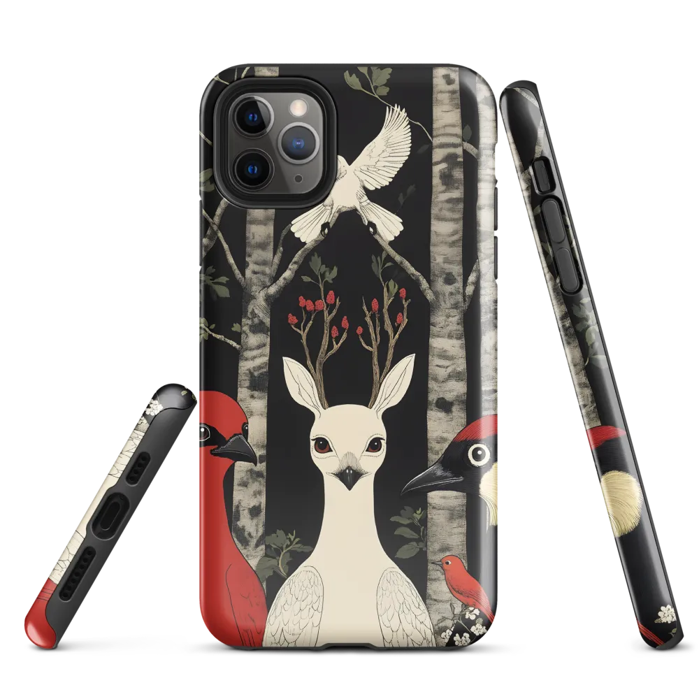 Whimsical Gathering: A Dance of Birds | Phone Case |  11 Pro Max | Tough Case | Glossy