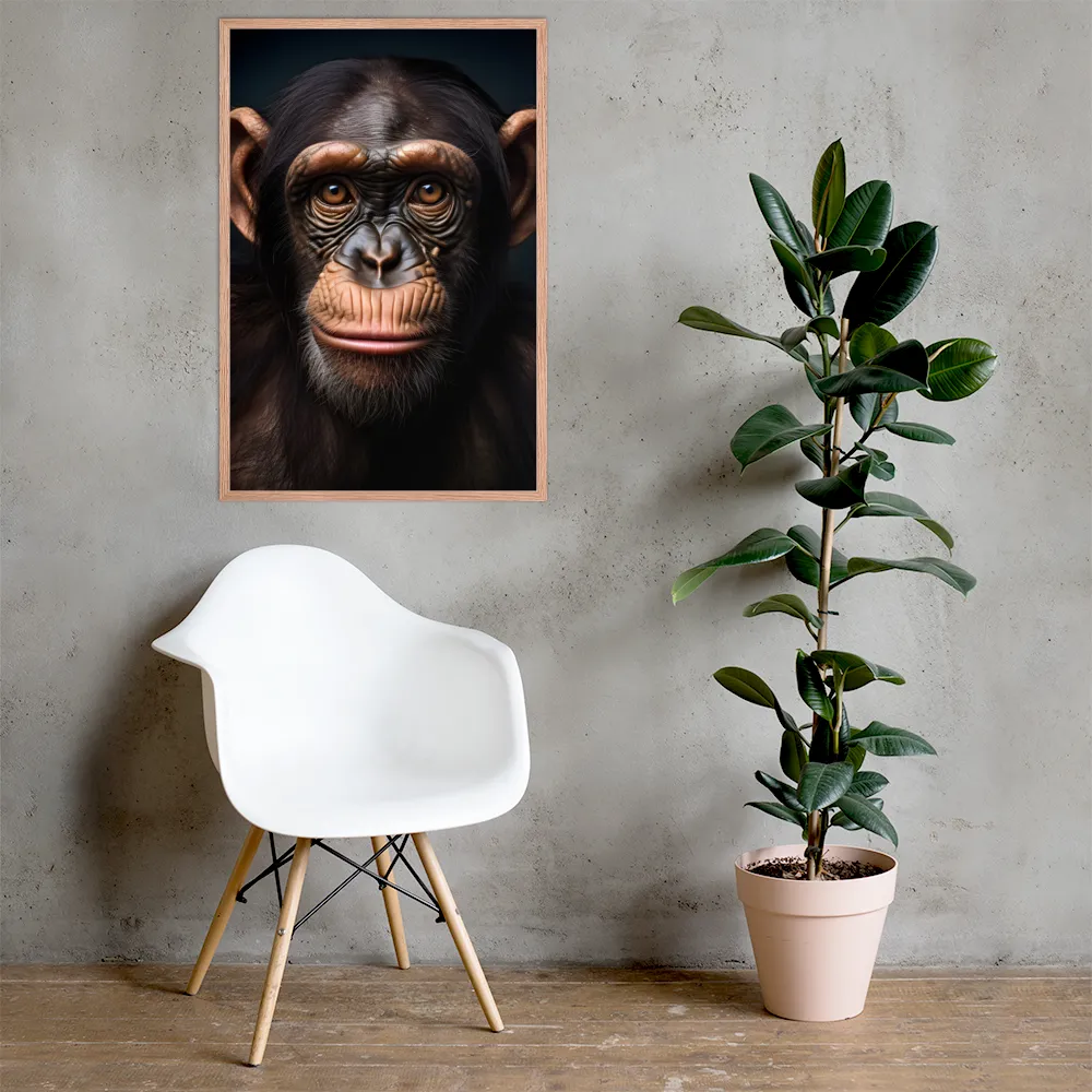 Whispers of Curiosity | Poster with Red oak Frame | 24″×36″