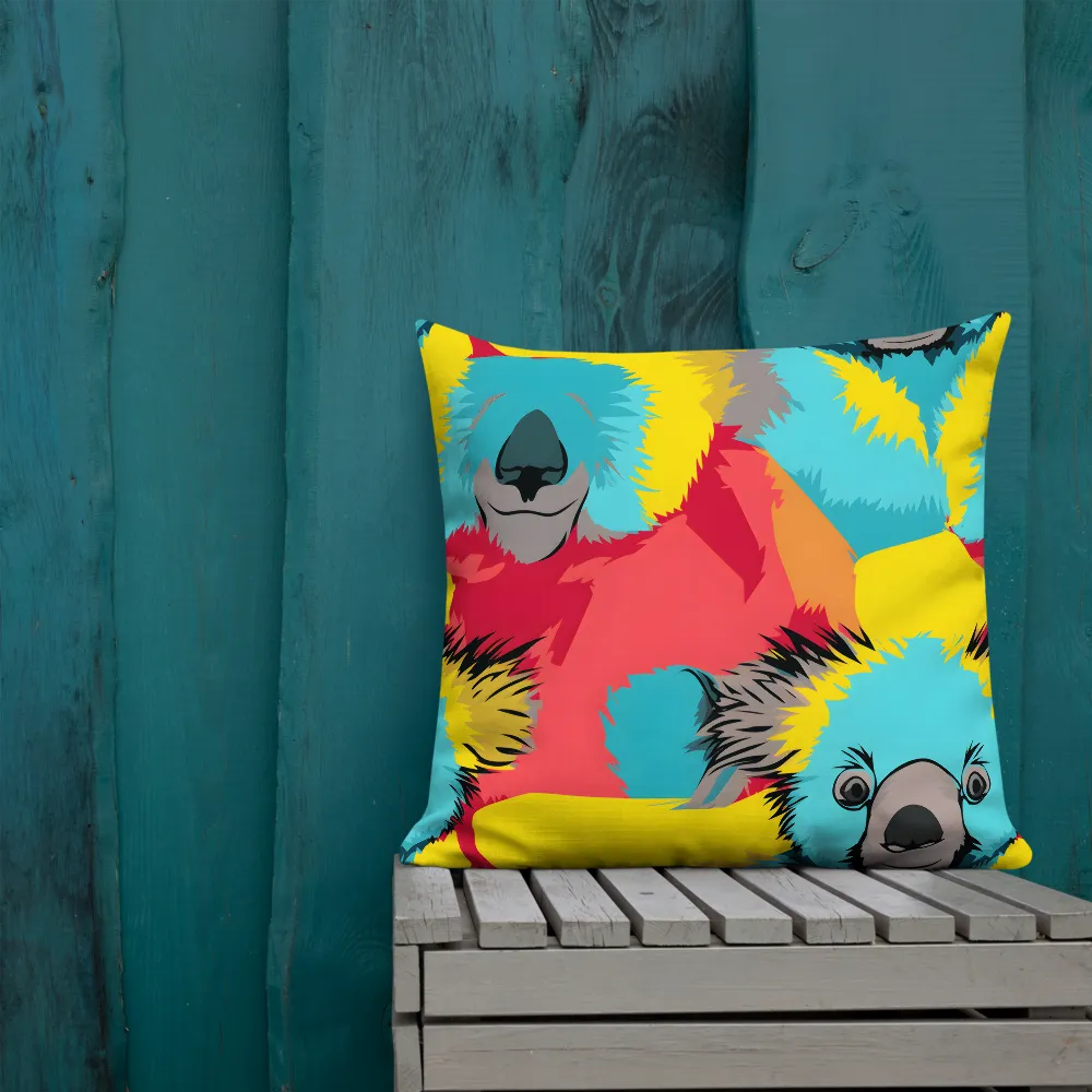 Whimsical Koalas in Vibrant Colors | Pillow & Pillow Case | Multiple Sizes