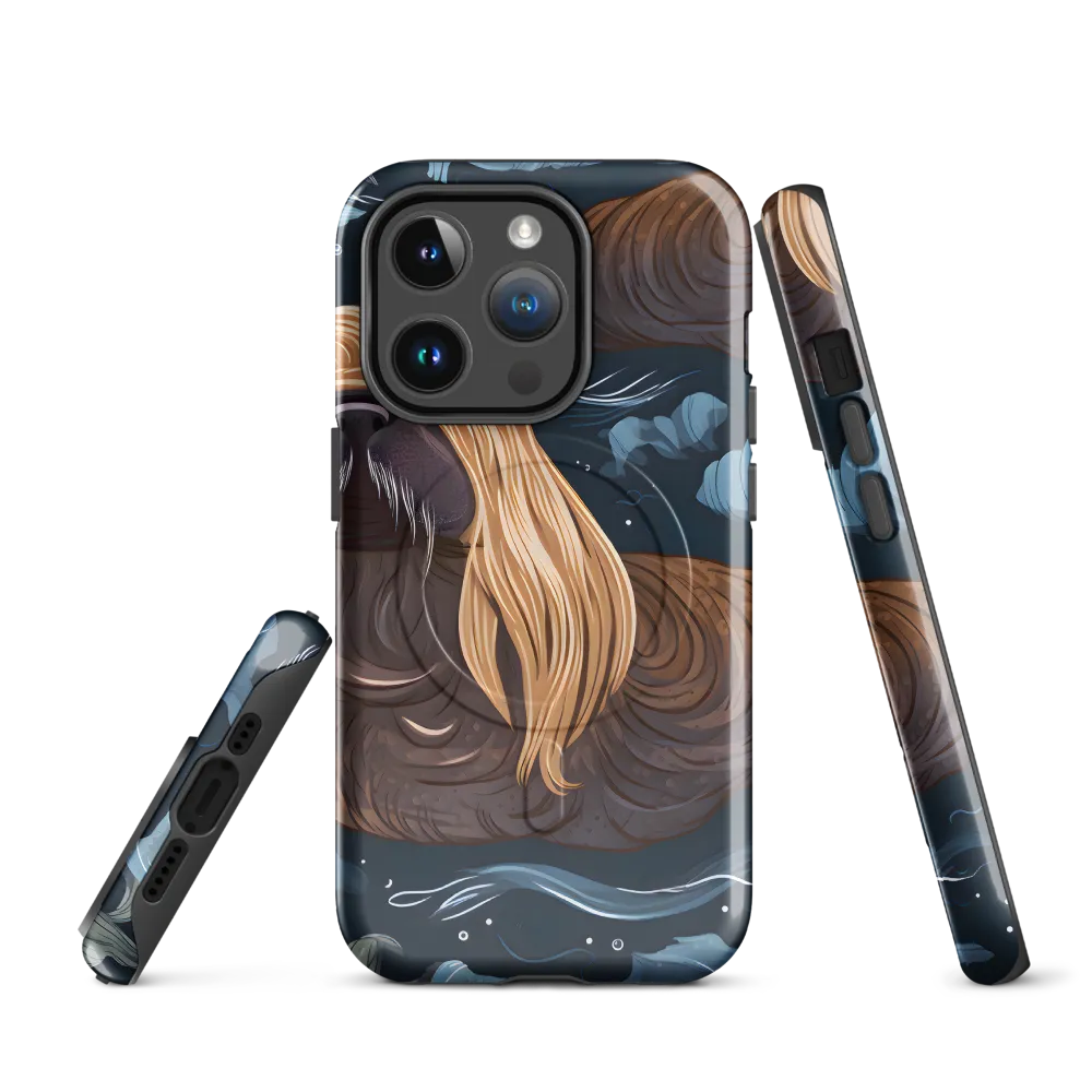 Whimsical Walruses in Deep Blue