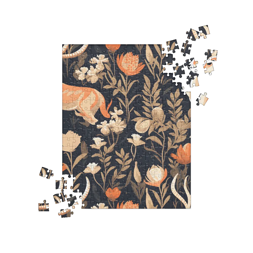 Floral Harmony: A Dance in the Dark
