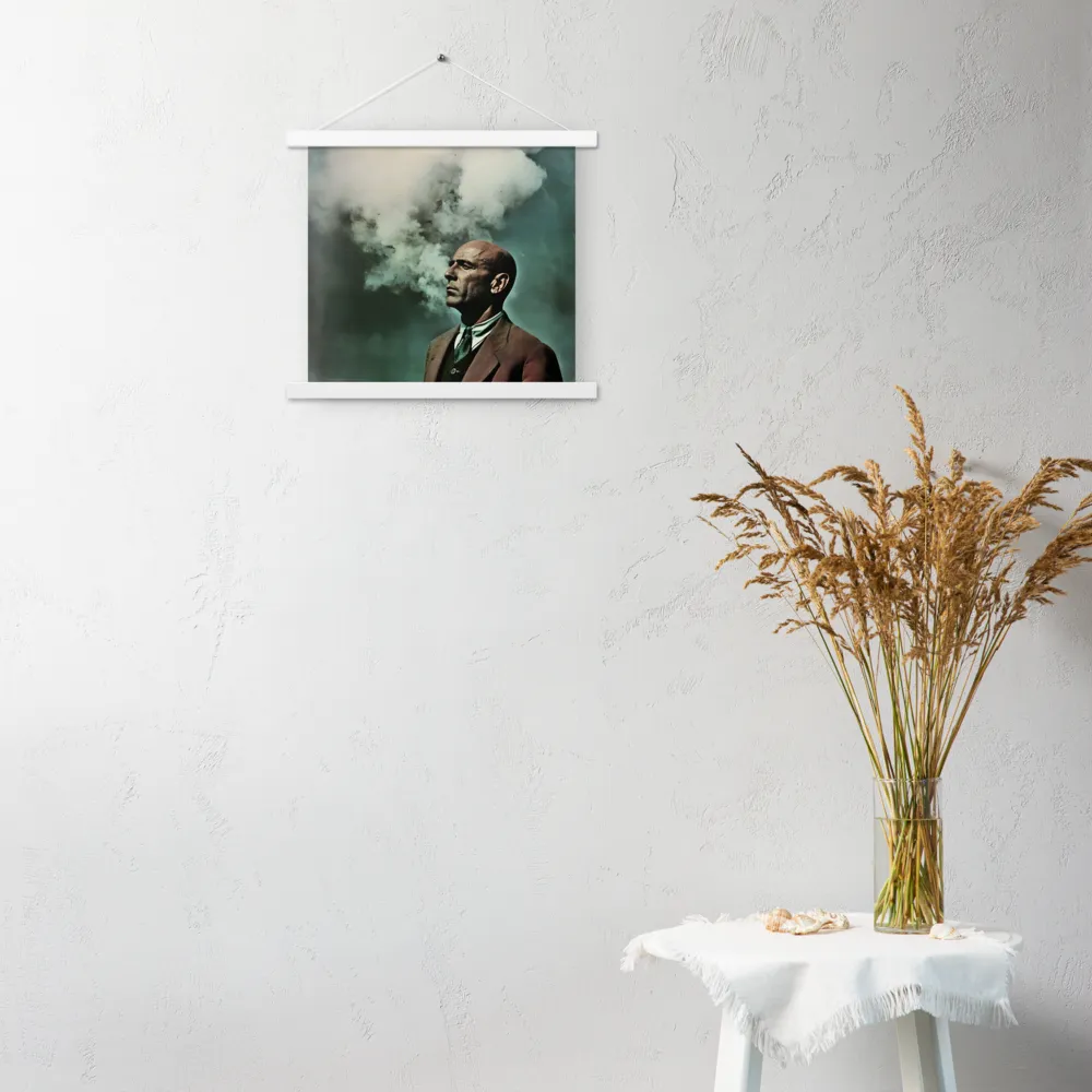 Clouded Thoughts | Poster With White Wood Hanger | 14″×14″