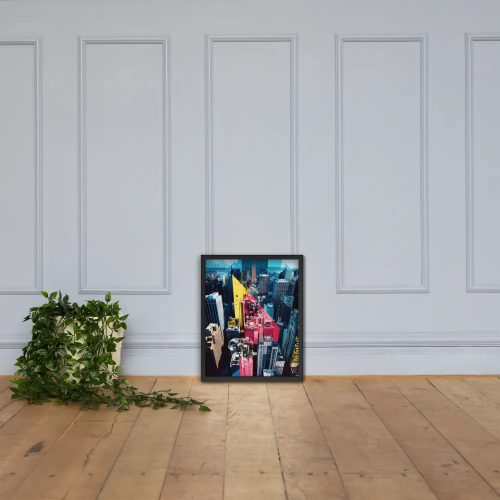 Dynamic Urban Symphony | Poster with Black Frame | 16″×20″