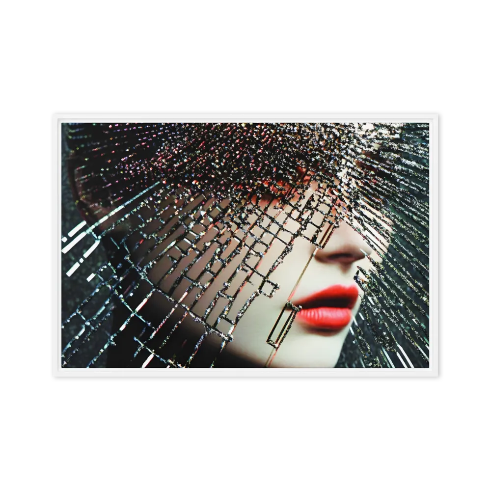 Fractured Identity | Canvas with White Frame | 24″×36″