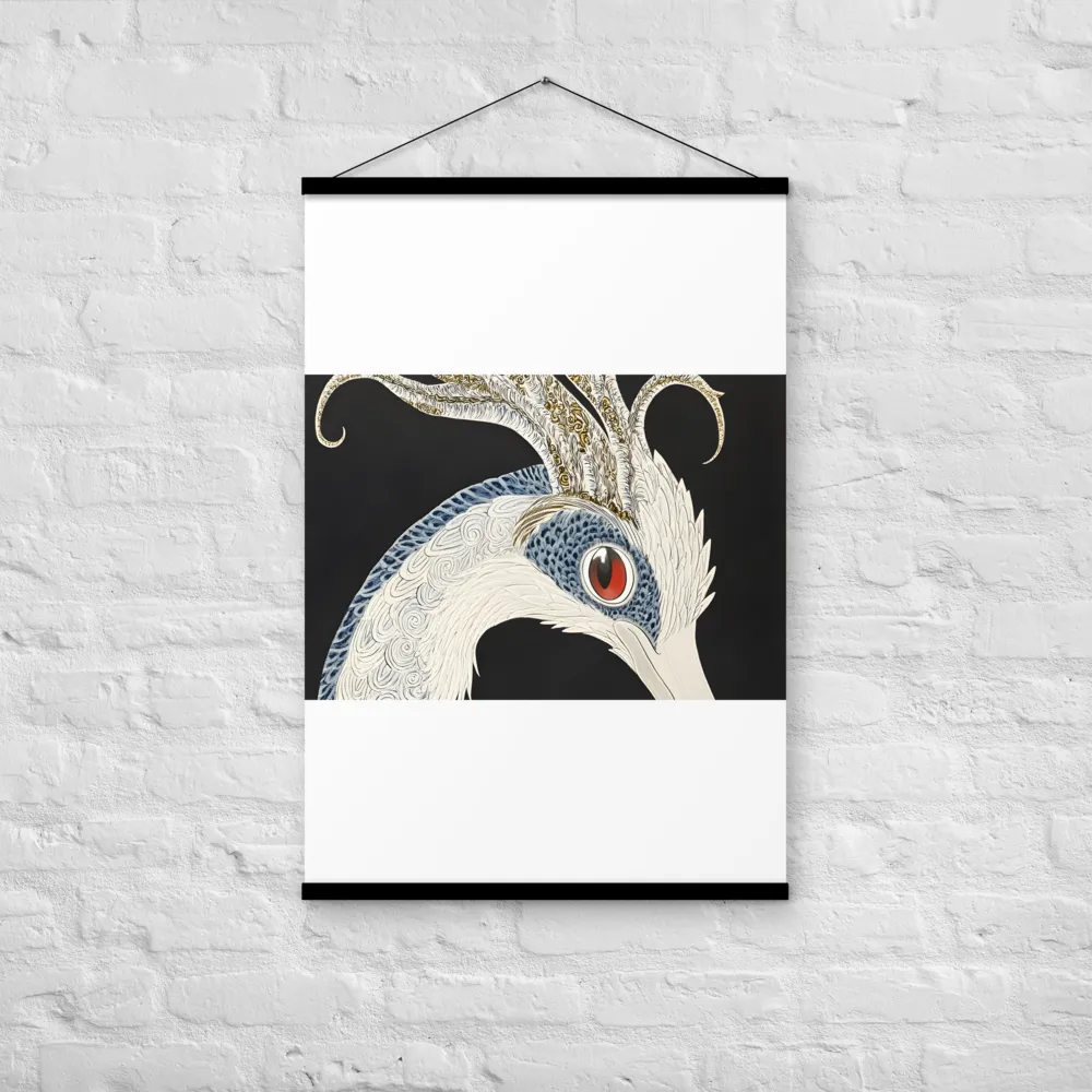 Elegance of the Majestic Peacock | Poster With Black Wood Hanger | 24″×36″