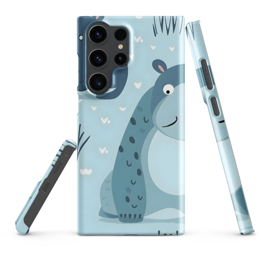 Whimsical Hippo Delight | Phone Case |  S23 Ultra | Snap Case | Matte
