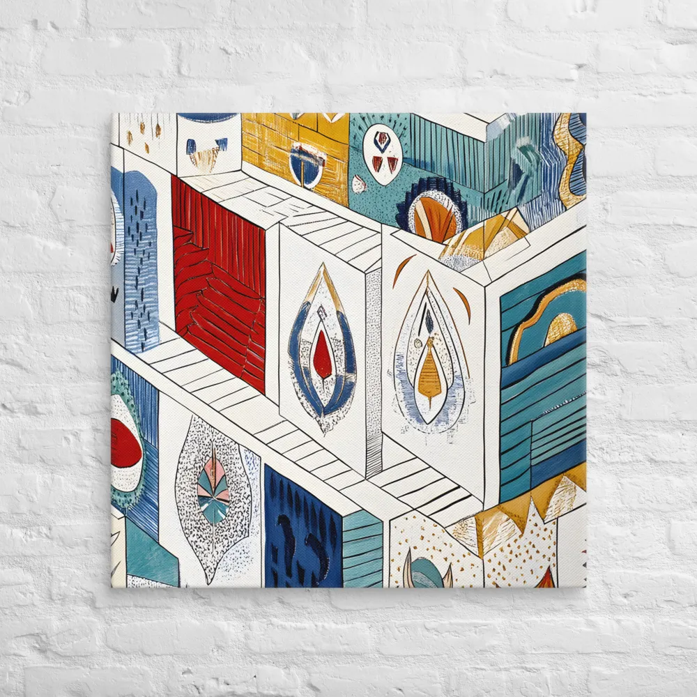 Symphony of Geometric Harmony | Canvas | 32″×32″