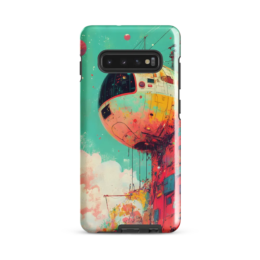 Suspended Sphere in a Vibrant Dreamscape | Phone Case |  S10 Plus | Tough Case | Glossy